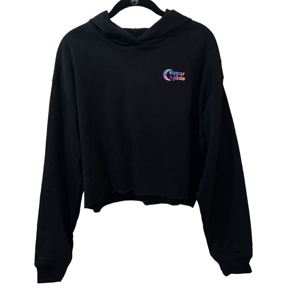 Sugar & Jade X Children’s Place Raw Hem Cropped Hoodie